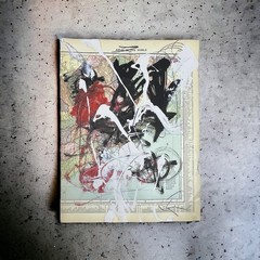 Original Mixed Media Abstract Art Painting 10×13” Wanderlust Signed #1