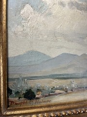 DWIGHT C HOLMES TEXAS ANTIQUE PLEIN AIR IMPRESSIONIST DESERT LANDSCAPE PAINTING