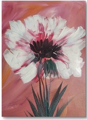 Flower Original Art 14X11 Paper Acrylic Bold Abstract Flower Wall Art