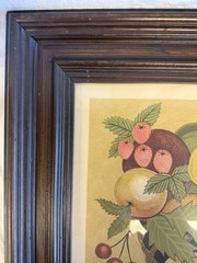 theorem painting reproduction fruit basket folk art framed