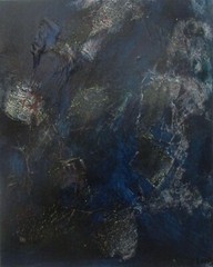 abstract 3 mixed media oil/LW 50×40 cm texture art monochrome Sonja Zeltner-Müller