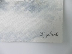 Ingeborg Jakob Wilhelmshaven Watercolour Hand Signed Dated 13×18.5cm To-5018