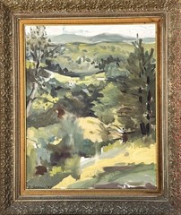 Diane Sophrin (American), c 1997 Modern Expressionist O/C Landscape Signed/Dated