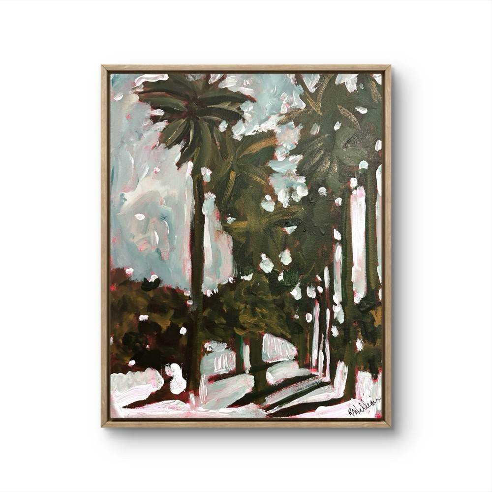 Palm Seas Landscape Impression 11×14 ABSTRACT IMPRESSIONISM Van Gogh Signed