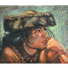 „Andian Indian Woman“ By Anthony Sidoni Signed Original Oil on Canvas 9″x12″