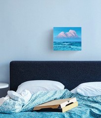 Seascape Ocean Painting Waves Landscape Blue Seaside Beach Nautical Original Art