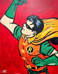CORBELLIC BATMAN DOG 16X20 LARGE SUPER HERO COLLECTIBLE OFFICE KIDS ARTWORK