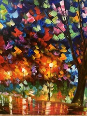 Leonid Afremov“THROUGH ETERNITY“ Size: 30° x 36″ Original By Leonid Afremov ￼
