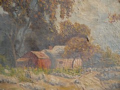 Rare HAROLD BERGEN, German Impressionist Teacher Germany Arts and Crafts OLD OIL