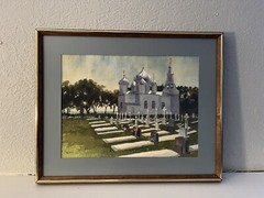 Orthodox Church Scene By Al Robi – Framed And On Canvas (1979)
