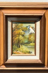 WENDY REEVES ORIGINAL OIL PAINTING MOUNTAIN STREAM LANDSCAPE FRAMED