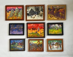 Wholesale lot of 5 Unique oil paintings, Custom Bulk Orde, Lot of OOAK Painting