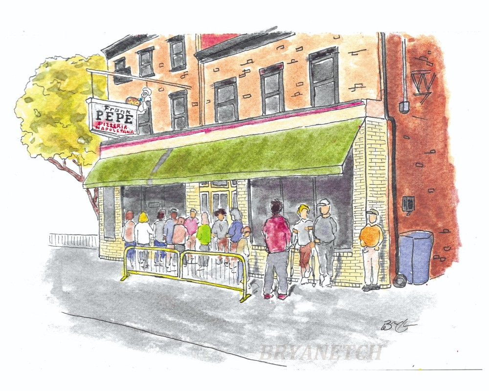 Frank Pepe’s Watercolor Art Print – 8×10” New Haven Apizza / Painting Pepe