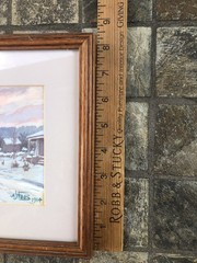 Anthony J. Faas 1846 -1932 Pennsylvania Winter Landscape Gouache 1914 Painting