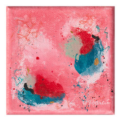 Muse Era Abstract Flow 4×4 Original Art Multi Color Expressionism Home Decor