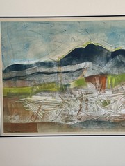 RONALD A CHEE NAVAJO/DINEH ARTIST MIXED MEDIA 1/1 „TAOS RUN“ FRAMED 32″ X 40″