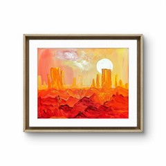 Utah Desert Sunset Acrylic Painting 11×14 Red Rock Landscape