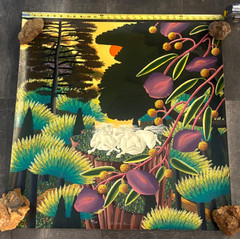 GENUINE SIGNED Jose Carlos Ramos Serigraph PAINTING 30” x 30” 282/375 FREE SHIP