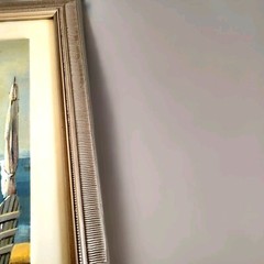 25×13 Inch Signed Sunny Beach Panel Painting on Wood – Original Artwork