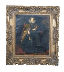 Portrait of Marchesa Balbi After Anthony van Dyck Oil on Canvas Painting 33″