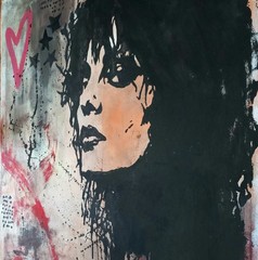 Original painting unique signed abstract modern art painting picture Nina Hagen