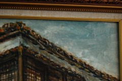 FRAMED SIGNED ORIGINAL OIL COLONIAL BUILDING OLD HAVANA, CUBA ARTIST HECTO VIDAL