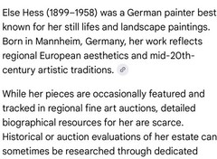 Antique Miniature Painting Older Woman Portrait Artist Else Hess Germany 1899-58