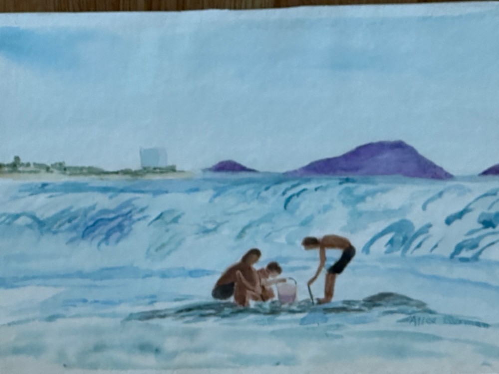 ALICE GUZMAN ORIGINAL WATERCOLOR PAINTING 6.5″ X 10″ NEW MEXICO ARTIST 1980’S