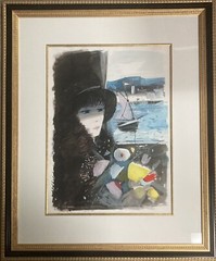 Charles Levier (French, 1920 – 2003) Large Watercolor