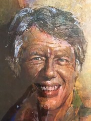 Barron Storey Portrait President Jimmy Carter, signed.