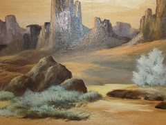 L. Broekemeier Signed Southwest Desert Landscape Oil Painting On Canvas