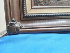 Vintage 1970s Frank Walcutt Texture Mushroom Painting MCM Framed Wall Art Signed