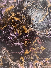 Vibrant Abstract Acrylic Pour Painting – Modern Wall Art – Resin Coated