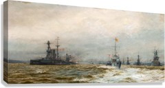 Review Grand Fleet the Armistice Painting by William Wyllie Art Reproduction