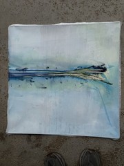 Clara Berta 2020 Art high textured original COME and PLAY title