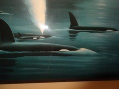 Robert Wyland Whaling Wall 1991 Glazed Ceramic Tile – Signed – 12″L x 12″W