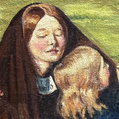John Everett Millais The Blind Girl Oil On Canvas Repro Painting 1800s Signed