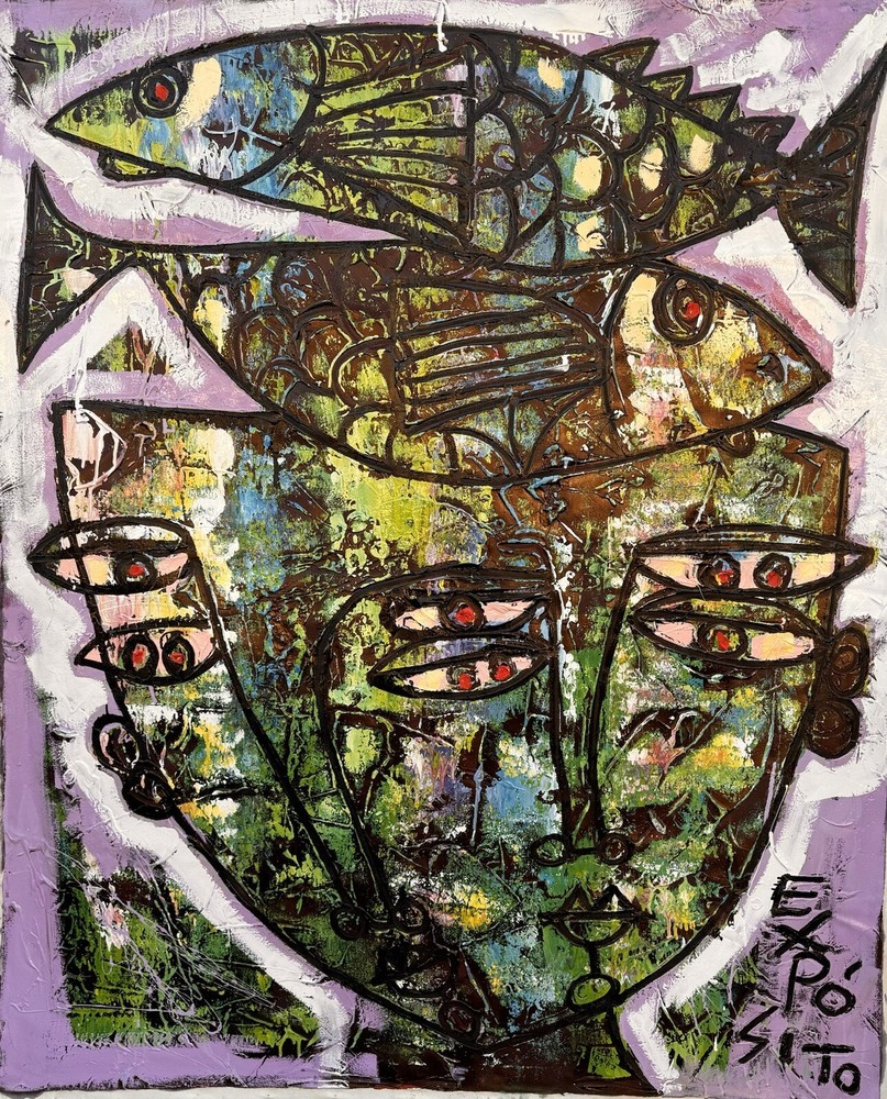 Cuban Latin American Painter Eduardo Gonzales Exposito Original On Canvas Signed