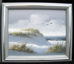 2 Original oil seascapes, beach house decoration.