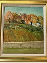 Antique North Carolina Painting Impressionist 1918 Landscape William Kirkgaard
