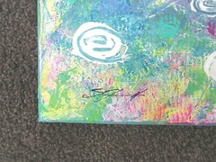 ORIG. Acrylic ARTWORK textured canvas aqua „Fragrant“ 8×10 by Steven G. Graff