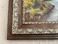 E. Springer VTG Oil Autumn Impressionism Gilded Wood Frame 1977 BREATHTAKING!