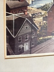 Signed John Rogers Water Color Print For Esso Of “Harpers Ferry West Virginia”