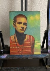 Layne Staley (Alice In Chains) Original Oil Painting – 5×7 Cradled Wood Panel