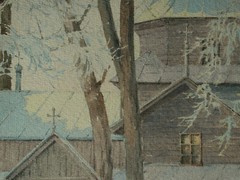 Egon Lehnert (Freudenthal/Schlesien 1891-) Kirchgang-Ukraine-Russland-1943.