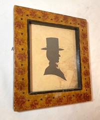 antique 1800’s Terrence Graham cut out black silhouette portrait Abraham Lincoln