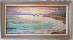 ROY M. ROPP (1888-1974), „Day’s Happy Ending“, 20″ by 42″, Laguna Beach 1960