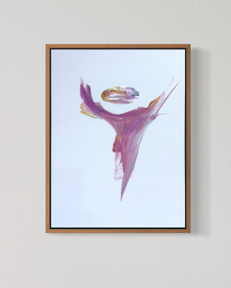 Lips 12×16 Canvas Abstract Half Portrait Home Closet Decor Original Wall Art