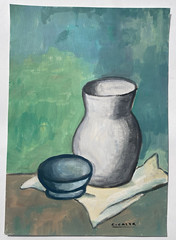 Original Painting Italy Jug Still Life Carlo Carra Pot Vase Italian Art D56