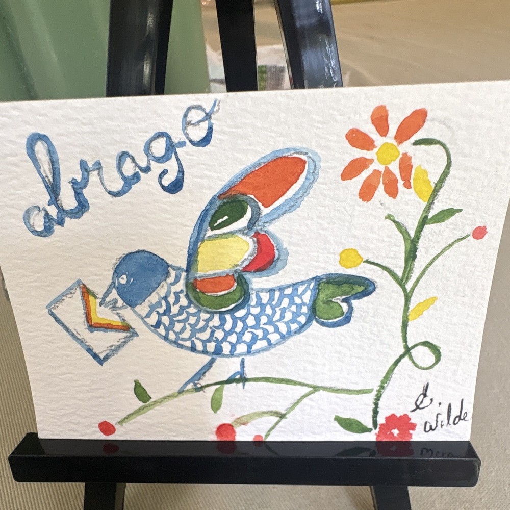 ACEO “Embrace” Watercolor & Ink on Paper 2026